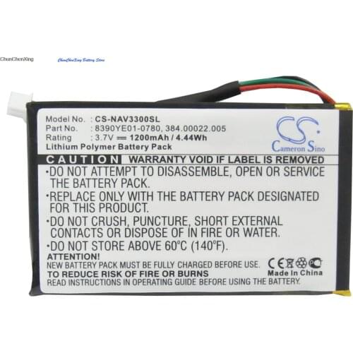 Cameron Sino 1200mAh Battery 0923FLYE31938, 384.00022.005, 8390-YE01-0780 for Navigon 3300, 3310, 3310 MAXE, 4310, 4310 MAXE