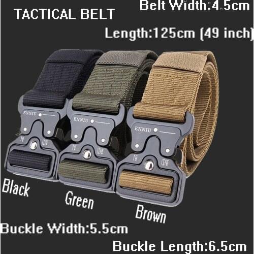 Combat Equipment Tactical Belt Men 1000D Nylon Metal Buckle Knock Off Belts US Soldier Carry Waist Belt 4.5cm