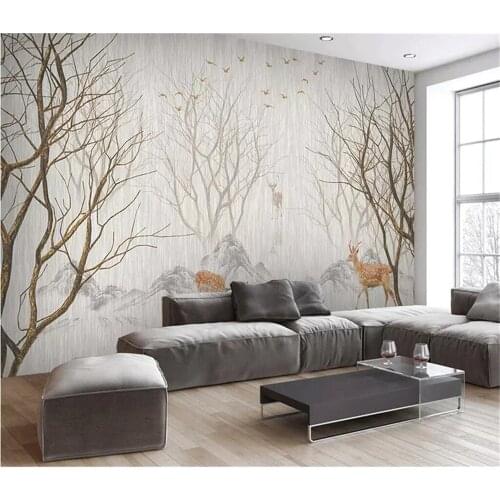 Decorative wallpaper Simple Style Forest Background Wall