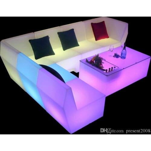 LED light sofa coffee table combination bar club KTV room card seat table and chair creative personality furniture counter chair
