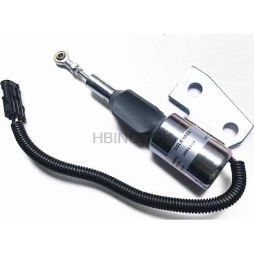 FOR Komatsu Cummins Construction Machinery Hyundai Komatsu excavator flameout solenoid valve switch oil cutoff 3991168 24V