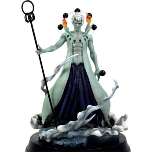Naruto Shippuden Anime Action Figure GK Uchiha Obito Figma Model Ten-Tails Jinchūriki Statue Collectible Toy For Children Gift