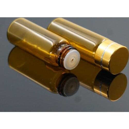 50pcs/lot 1ml 2ml 3ml 5ml Amber Glass Dropper Bottle Empty Protable Sample Vial Refillable Essential Oil Jar Makeup Tools