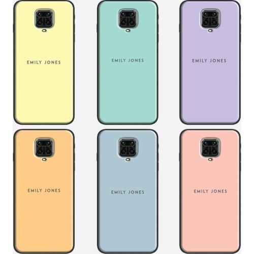 Personalised Custom Pastel Name Case For Redmi Note 8T 9S 7 Note 9 Pro Note 8 Pro Cover For Redmi 9C 9A 8A 7A 9 Coque