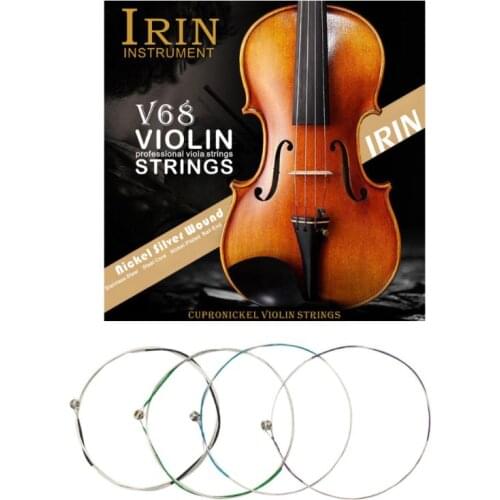 IRIN V68 Professional Violin Strings (E-A-D-G) Nickel Silver Wound for 4/4 3/4 1/2 1/4 Violin