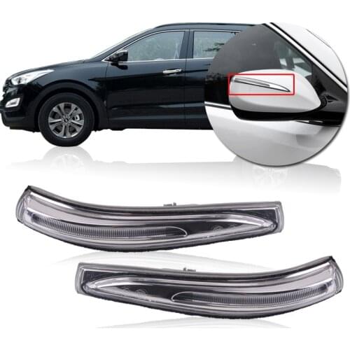 Kamshing 2PCS Side Rear View Mirror LED Turn Signal indicato Light blink lamp 87613-2W000 For Santa Fe Santafe Sport IX45