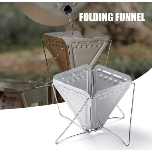 Stainless Steel Cone Coffee Filter Collapsible Portable Coffee Dripper Folding Coffee Maker for Outdoor Camping Travel C1