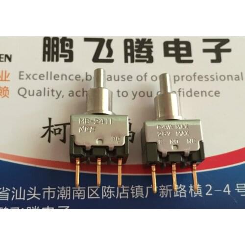 1PCS Imported Japan NKK micro button switch 3 feet 0.4VA self-reset switch MB-2411 gold-plated feet