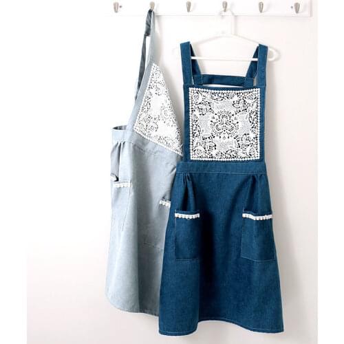 Cute Japanese Simple Apron PVC Waterproof Sleeveless Apron with Hand Wiping Area Household Kitchen