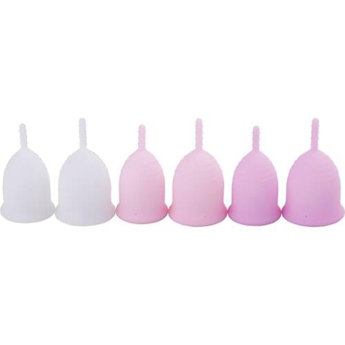S L Reusable Silicone Menstrual Cup Ladies Women Period Soft Medical Cups