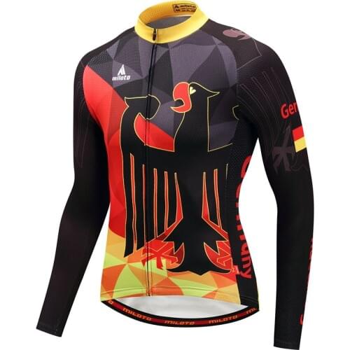 Miloto Men Long Sleeve Cycling Jersey cycling clothing maillot ciclismo roupa ciclismo Autumn Road mtb Bicycle Jersey
