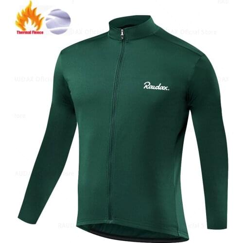 Men Winter Jackets 2021 Team Raudax Winter Cycling Clothing MTB Long Sleeve Cycling Jerseys Ropa Ciclismo Triathlon Cycling Kits
