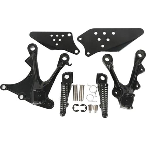 New Black Front Footrest Foot Pegs Set For KAWASAKI NINJA ZX6R 2005-2008 06 07
