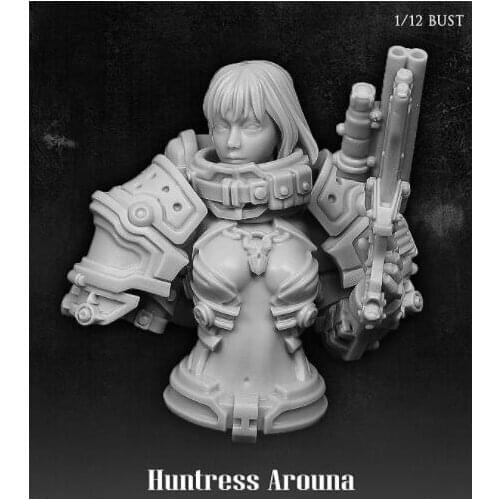New Unassembled 1/12 fantasy girl Huntress bust future 1/12 Resin Kit DIY Toys Unpainted resin model