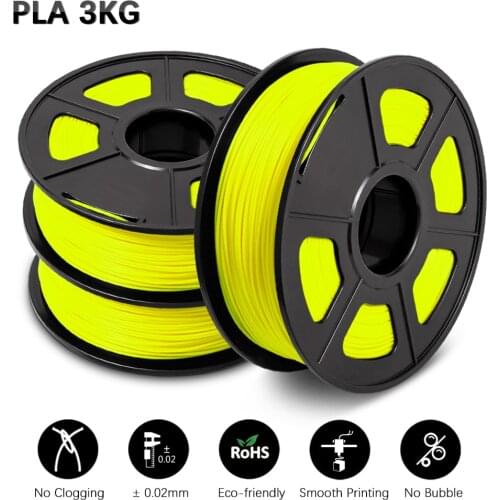 GOHIGH PLA Printer 3 Rolls 1.75MM Spool PLA Materials with Vacuum Free Ship Refills Accessory