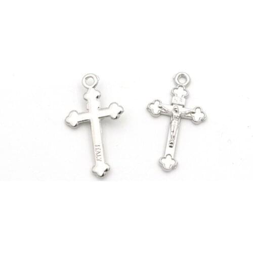 20Pcs Antique SilverColor Metal Crosses Pendant Charm For Jewelry Finding Diy Handmade Bracelet Necklace Jewelry Accessories