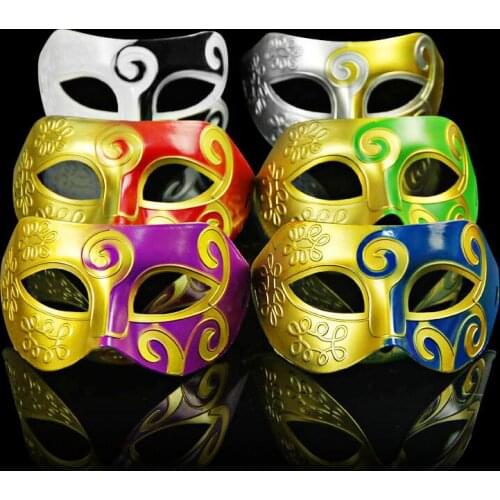 Retro Roman Gladiator Halloween Party Facial Masquerade Mask Venetian Dance Party Mask Men Mask Assorted Colour LX2130