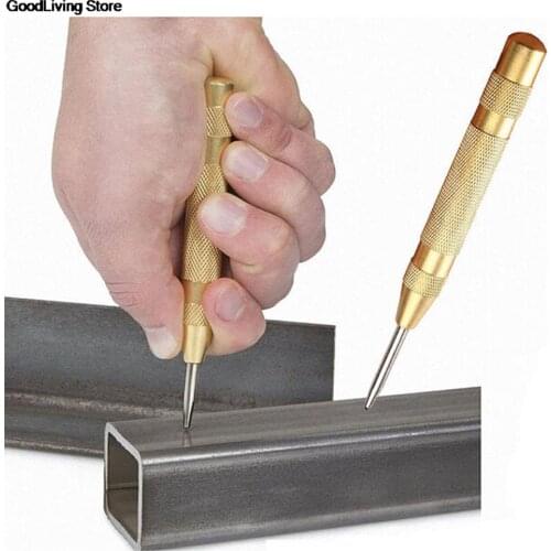 ZLinKJ 1PCS High Quality HRC58-65 12.7cm 5 Inch Automatic Center Pin Punch Spring Loaded Marking Starting Holes Tools New