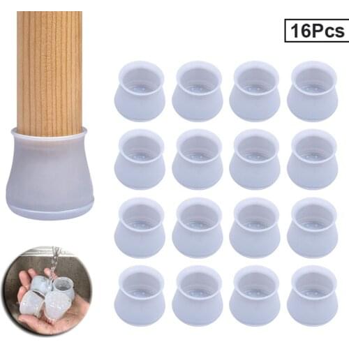 16Pcs Furniture Leg Silicon Protection Cover, Floor Protection Mat , For Round Chair Leg Table Leg Prevents Scratches And Noise