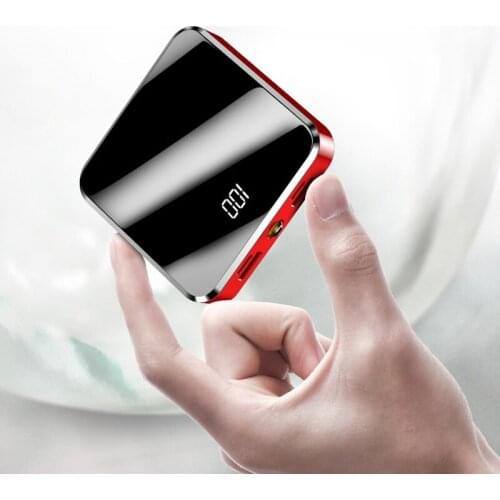 20000mah Power Bank For Xiaomi iPhone Portable Powerbank 20000 mah Mirror Screen USB Charger Mobile External Battery Pack