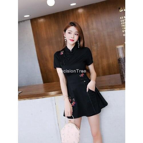 2021 chinese traditional cheongsam women qipao dress top+pants set satin female party elegant vintage floral print qipao dress