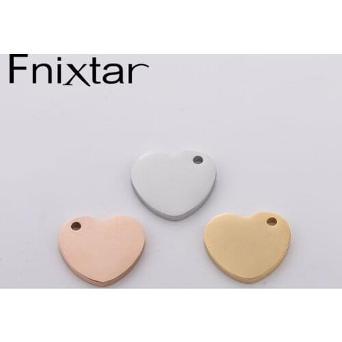 3 colors stainless steel heart shape pendant charms fashion jewelry accessories necklace bracelet earrings charms pendants