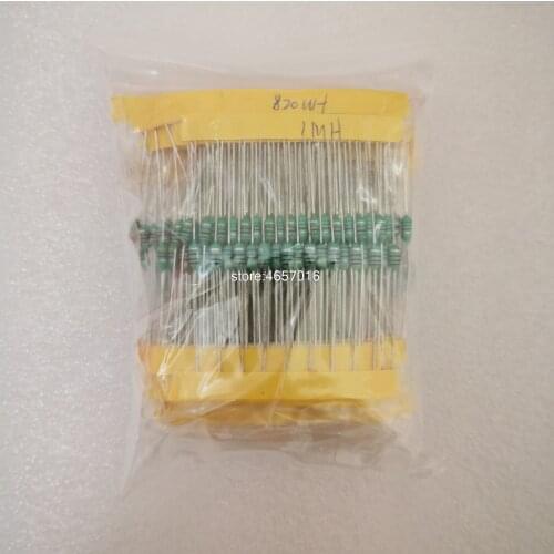 40valuesX10pcs=400pcs 1/2W Inductor Assortment 0410 0.5W Color Ring Inductance Assortment 1UH-4.7MH Inductors Assorted Set Kit