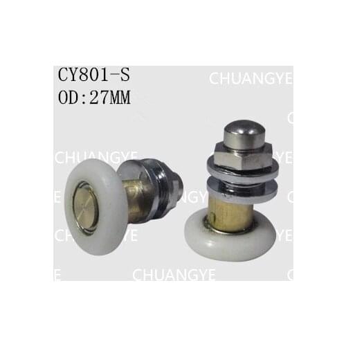 Bathroom accessories glass hardware shower room copper pulley bearings OD:27MM
