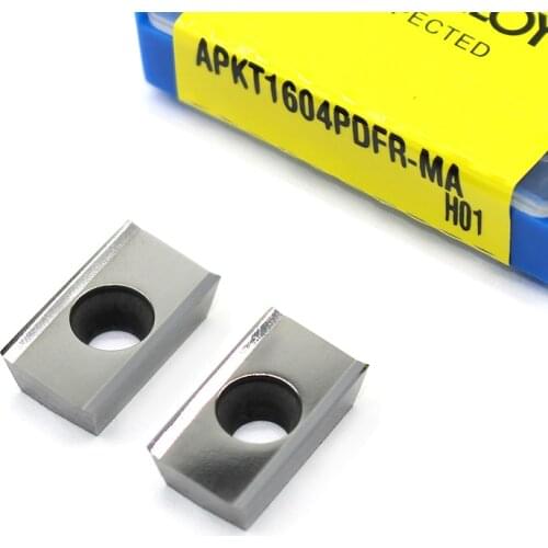 APKT1604 PDFR MA H01 100% Original Milling Cutter Aluminum Alloy Slotted Aluminum Processing Inserts APKT 1604 CNC Lathe Tool