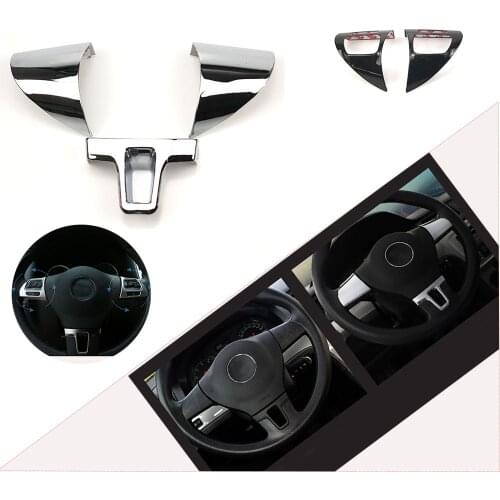Car styling steering wheel panel trim decoration sticker car accessories For Volkswagen Amarok Lavida Passat Tiguan Touran