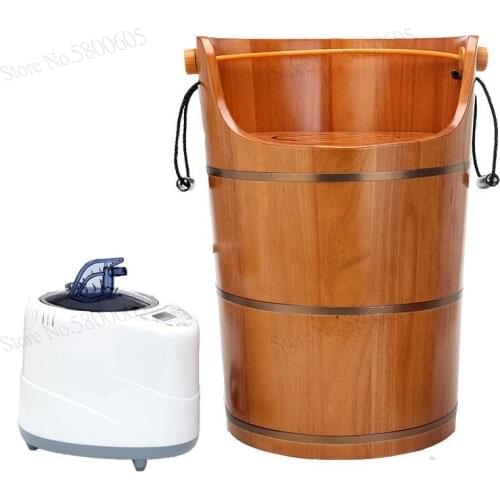 Foot bath foot bath wooden barrel foot bath barrel oak heating household foot bath basin fumigation barrel steam high depth barr