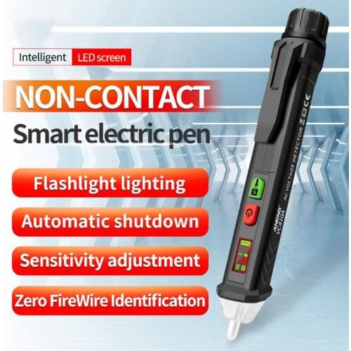 VD410A Non-contact Digital Voltage Detector AC/DC 12V-1000V Tester Induction Electrical Pen with Flashlight