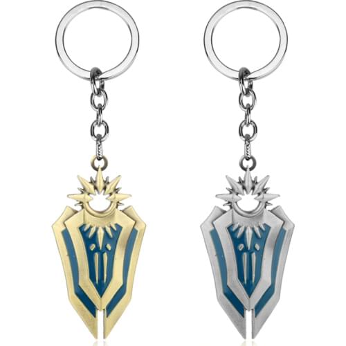 Dongsheng League of Legends Game LOL Keychain for Fans Aurora Leona Shield Weapon Cosplay Prop Cool Key Chain -50