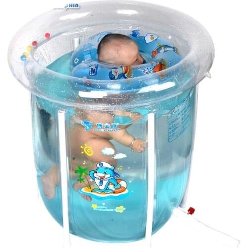 Childrens swimming pool inflatable swimming pool PVC bracket pool household baby bath barrel high temperature resistant pool