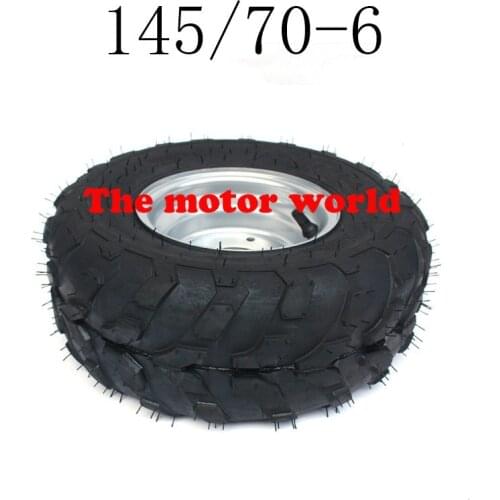 Hot Sale Good Quality 6 Inch ATV Wheels 145/70-6 Tire Tyre for 6 Inch Iron Wheel Rims Fits Go Kart Buggie Atv Quad