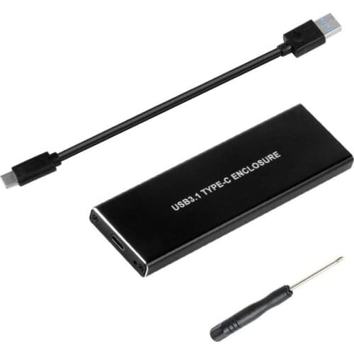 NVMe PCIE USB3.1 HDD Enclosure M.2 To USB Type C 3.1 M KEY SSD Hard Disk Drive Case External Mobile Box