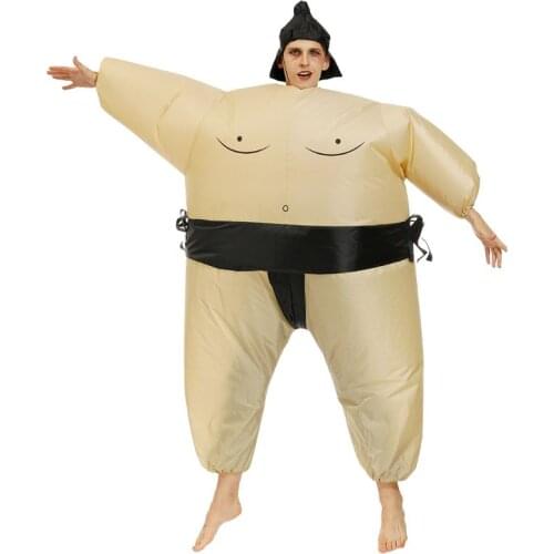 Sumo Wrestler Costume Inflatable Suit Blow Up Outfit Cosplay Party Dress for Kid and Adult