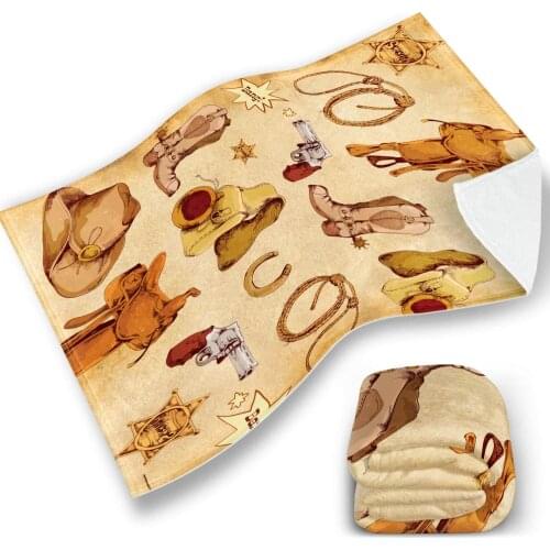 Cowboy Blanket for Teenage Boy Cool Design Comfy Plush Flannel Fleece Bed Sheet Throw for Single Person Nap Cover Picnic Travel