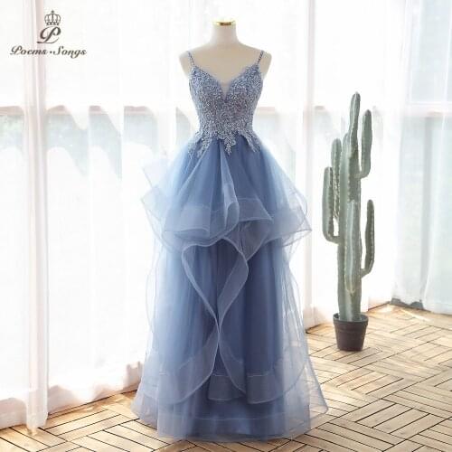 Beautiful Sexy spaghetti strap style Evening dress 2021 prom dresses evening gowns vestidos de fiesta robe de soirée de mariage