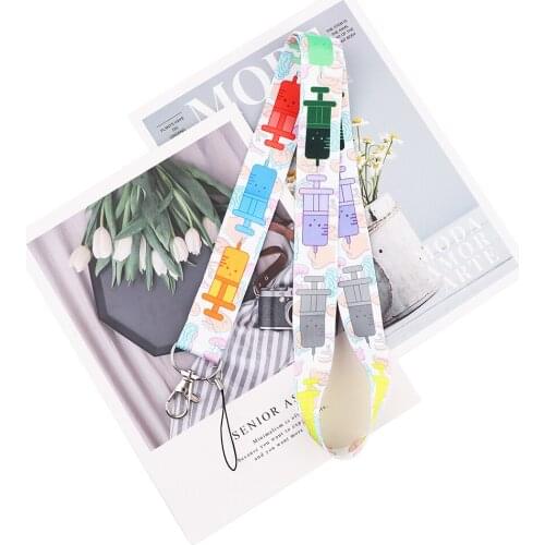 MD730 DMLSKY blood draw Doctor Nurse Gift for Nursing Clinical Lanyard Keychain Key Badge Mobile Phone Card Holder Cover Lanyard