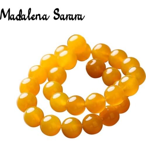 MADALENA SARARA AAAAA 5mm/6mm/7mm/8mm Genuinel Natural Rutile Quartz Beads Strand 18" For DIY Jewelry Making