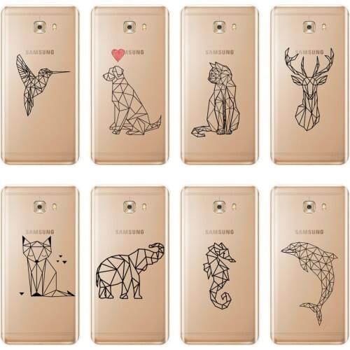 Soft Silicone Phone Case For Samsung Galaxy C9 C7 C5 Pro Cat Dog Fox Elephant Deer Back Cover For Samsung Galaxy C5 C7 C8 Case