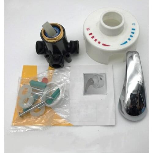 Wall mounted mixing valve of electric water heater cold and hot surface mounted single handle double control mixing switch house