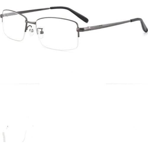 New Super Tough Metal Half Rim Spectacle Frame Mens Fashion Simple Eyeglasses Womens Fresh Literary Myopia Eyewear 3060