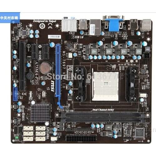 Free shipping original desktop motherboard for MSI A75MA-P35 DDR3 Socket FM1 ram 16G free shipping