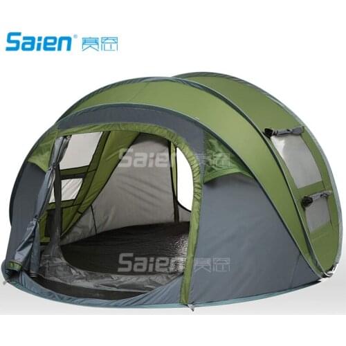 4 Person Easy Pop Up Tent-Automatic Setup Sun Shelter for Beach- Instant Family Tents for Camping,Hiking & Traveling
