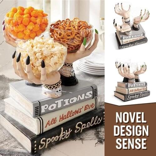 Witch Hands Snack Bowl Stand Resin Desktop Ornament Halloween Home Party Decoration Dropshipping