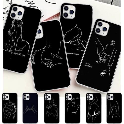 Minimalist Line Sexy Abstract Transparent Phone Cover Case For Samsung Galaxy A51 A71 S20 S10e S8 S7 S9 S10 Plus