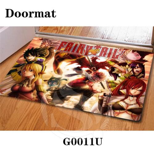 Drop Shipping Custom FAIRY TAIL DoorMat Art Pattern Printed Carpet Floor Hall Bedroom Cool Pad Fashion Rug SQ0626-LRMU78