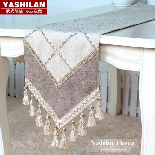 European-style luxury fashion simple table runner rustic modern European-style coffee table flag dining table runner custom tabl